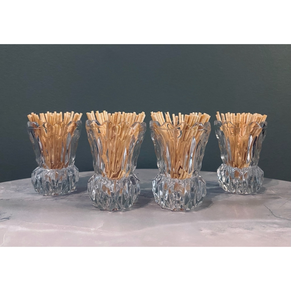 Vintage Lead Crystal✨ Toothpick Holder Bud Vase Pineapple Cut🍍 Price is for 1